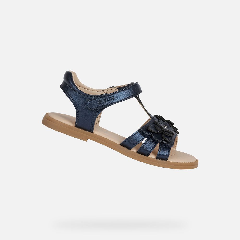 Geox Sandals Navy Karly - Geox Girls Shoes - ZBUMFO581